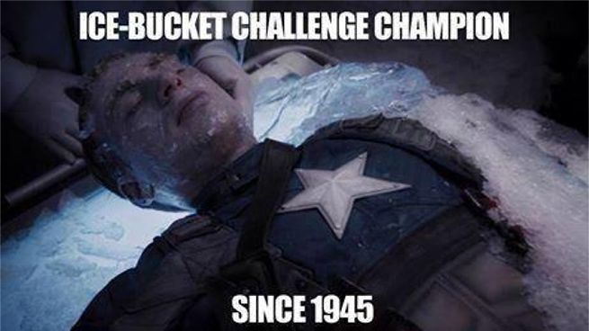 Captain America Ice Bucket Challenge Champion