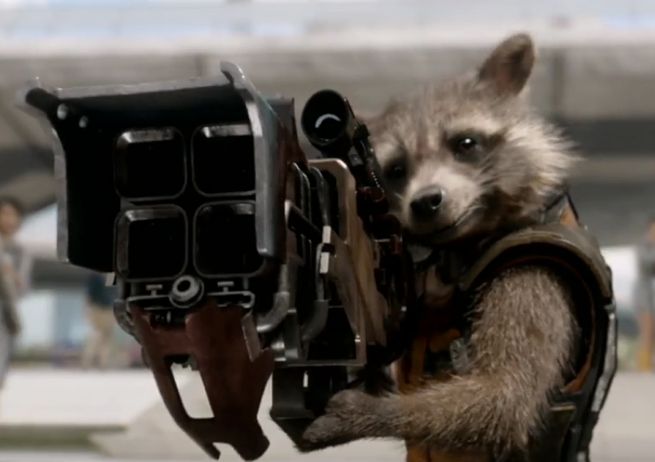 Guardians of the Galaxy Rocket Raccoon with gun