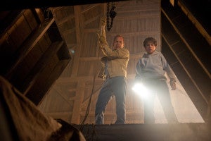 (L-r) KEVIN COSTNER as Jonathan Kent and DYLAN SPRAYBERRY as Clark Kent (13 years) in Warner Bros. Pictures’ and Legendary Pictures’ action adventure “MAN OF STEEL,” a Warner Bros. Pictures release.