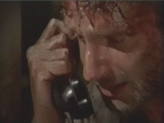 The Walking Dead Rick on the phone