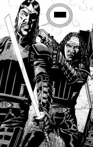 Michonne vs. the Governor in THE WALKING DEAD