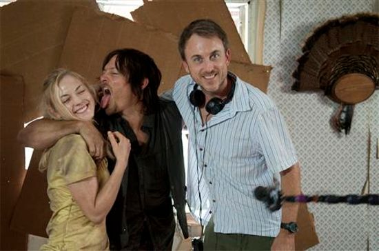 The Walking Dead Norman Reedus licks Emily Kinney