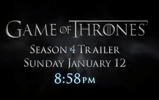 Game Of Thrones Season 4 Trailer