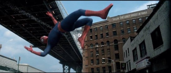 spiderman falling