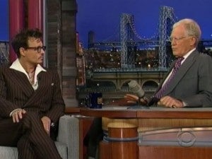 Johnny Depp and David Letterman