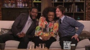 Norman Reedus hugs Yvette Nicole Brown