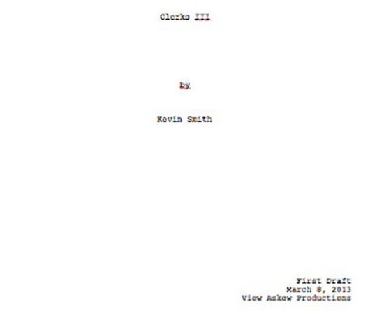 Clerks 3 Script