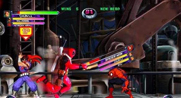 Deadpool MvC3 weapon bar