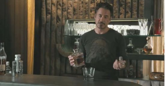 Avengers Tony Stark drinks