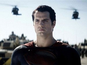 Man of Steel with helicopters