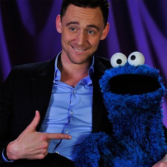 Tom Hiddleston & Cookie Monster