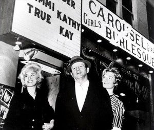 Jack Ruby with burlesque dancers