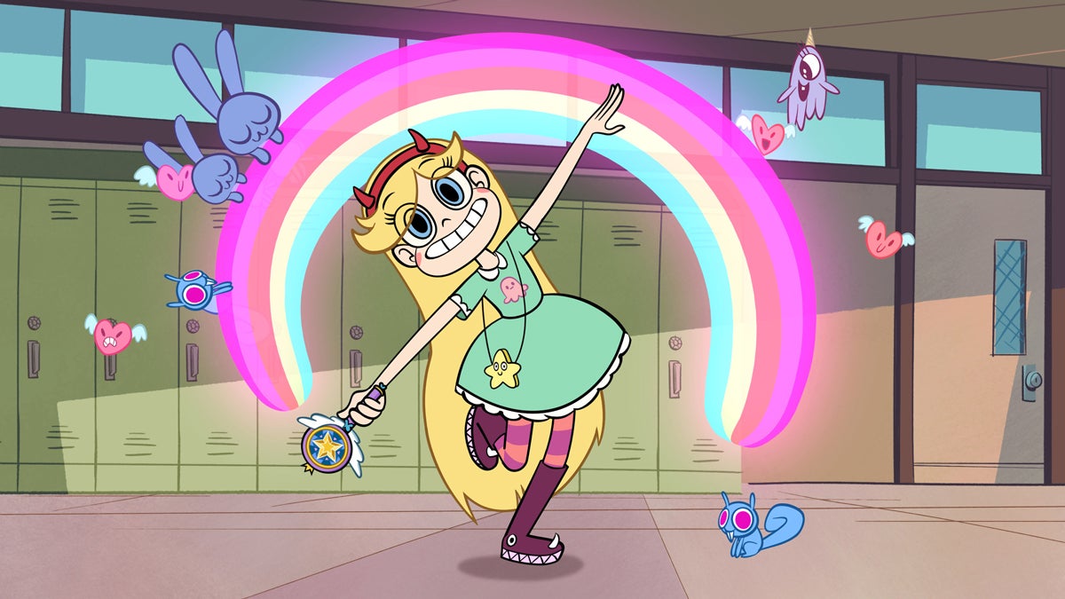 Star makes a magical rainbow, courtesy Disney XD