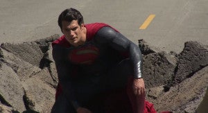 Man of Steel on the rocks