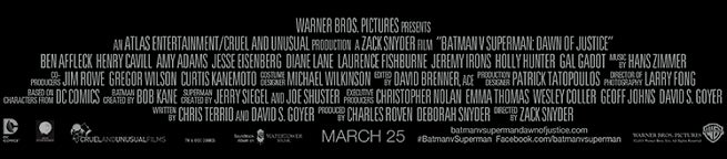 batman v superman credits