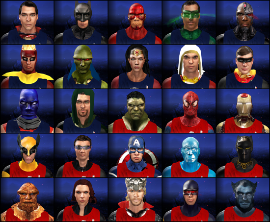 NBA2K Avengers vs. Justice League complete lineup