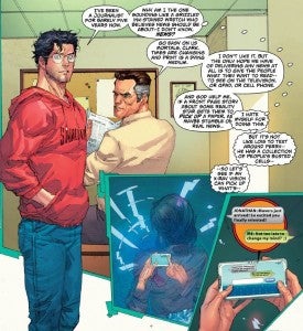 Superman spies on Lois Lane's text messages