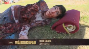 Screen Capture naming THE WALKING DEAD's Ben as "zombie extra"