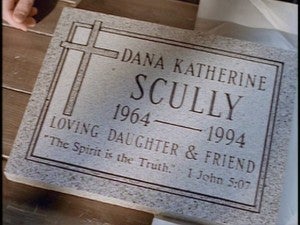 Dana Scully's tombstone