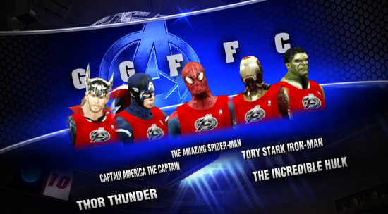 NBA2K Avengers Starting Lineup