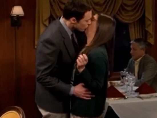 Sheldon Kisses Amy on The Big Bang Theory