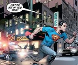 Superman running from law