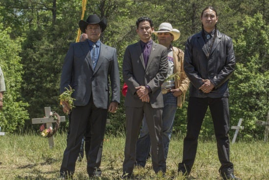 Gil Birmingham, Anthony Ruivivar, andTatanka Means