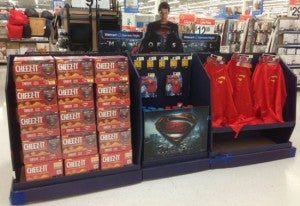 Man Of Steel Walmart display