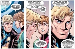 Old Booster Gold and Young Rip Hunter in Time Masters: Vanishing Point