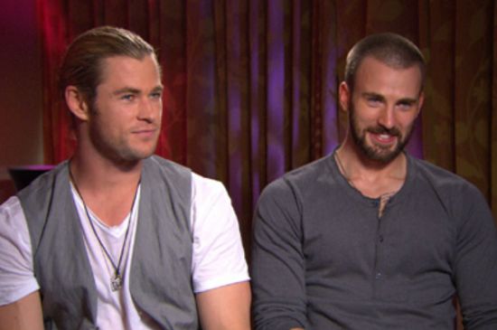Chris Hemsworth and Chris Evans