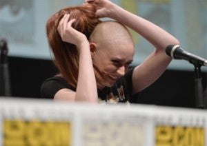 Karen Gillan goes bald