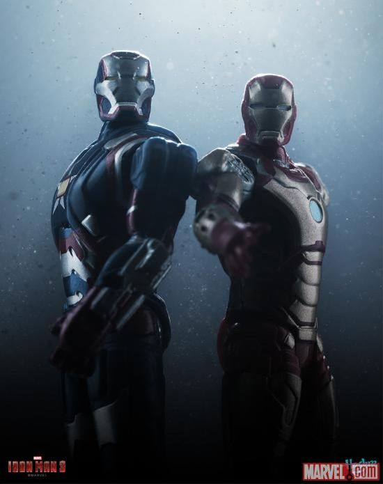 Iron Man and Iron Patriot action figures