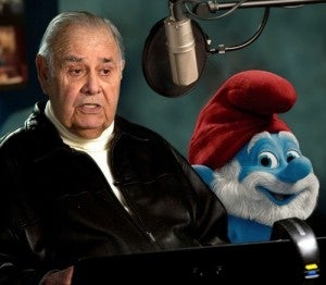 Jonathan Winters voices "Papa Smurf" in Columbia Pictures' THE SMURFS.