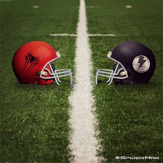 Amazing Spider-Man 2 Super Bowl Helmets