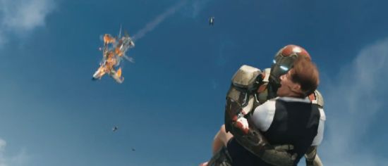 Iron Man 3 Air Force One explodes