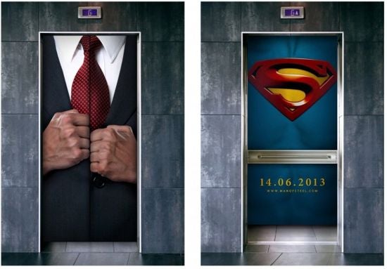 Man of Steel Elevator Ad
