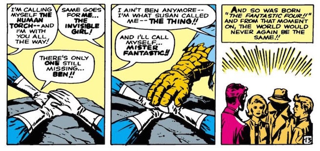 Fantastic Four Hands in a Circle