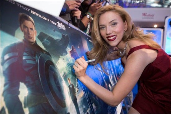 Captain America: The Winter Soldier - Scarlett Johansson in London