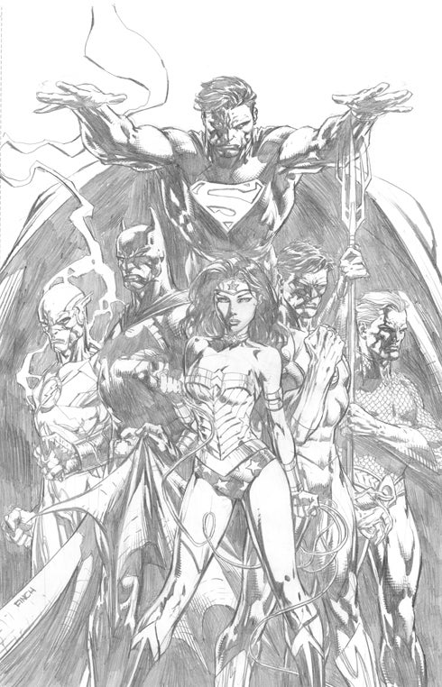 Justice League #1 Variant Cover Black And White