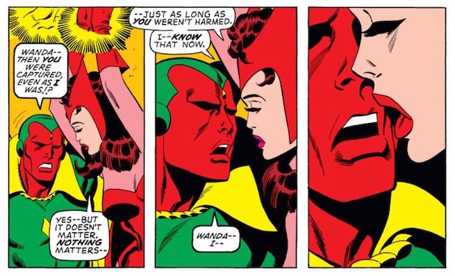 Vision Scarlet Witch kiss