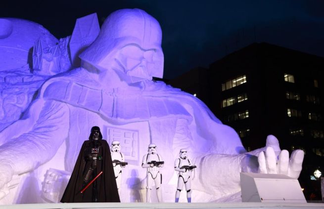 Darth Vader Snow Sculpture