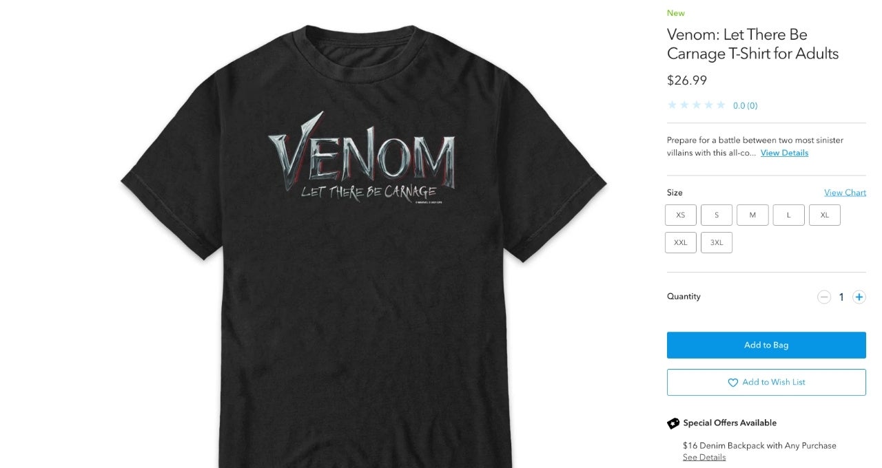 disney shop venom 2 merch