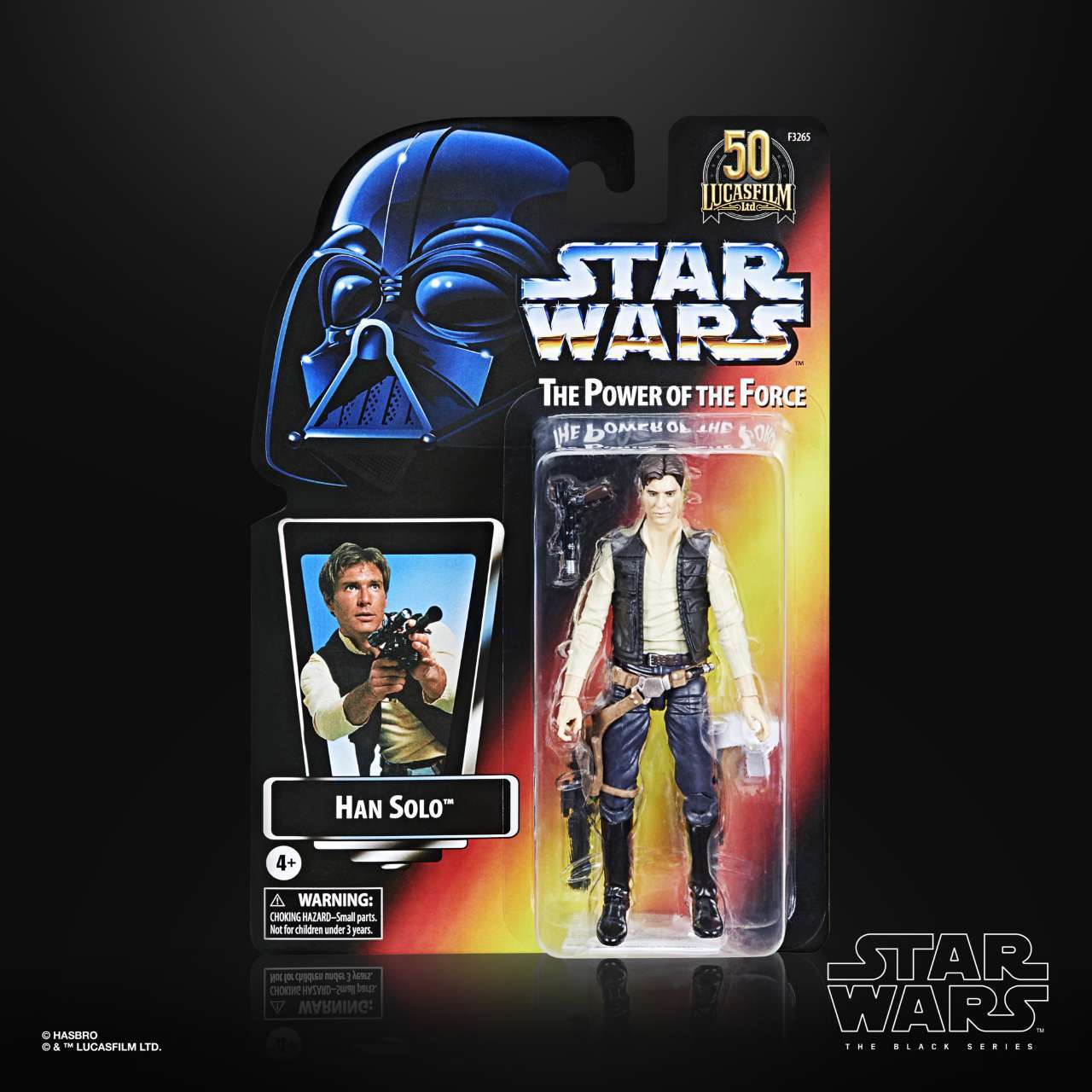 STAR WARS THE BLACK SERIES LUCASFILM 50TH ANNIVERSARY 6-INCH HAN SOLO Figure - in pck