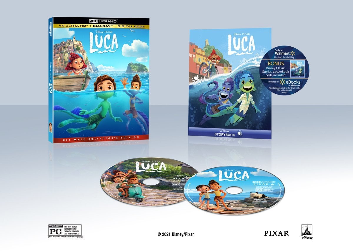 luca blu ray disney pixar walmart exclusive