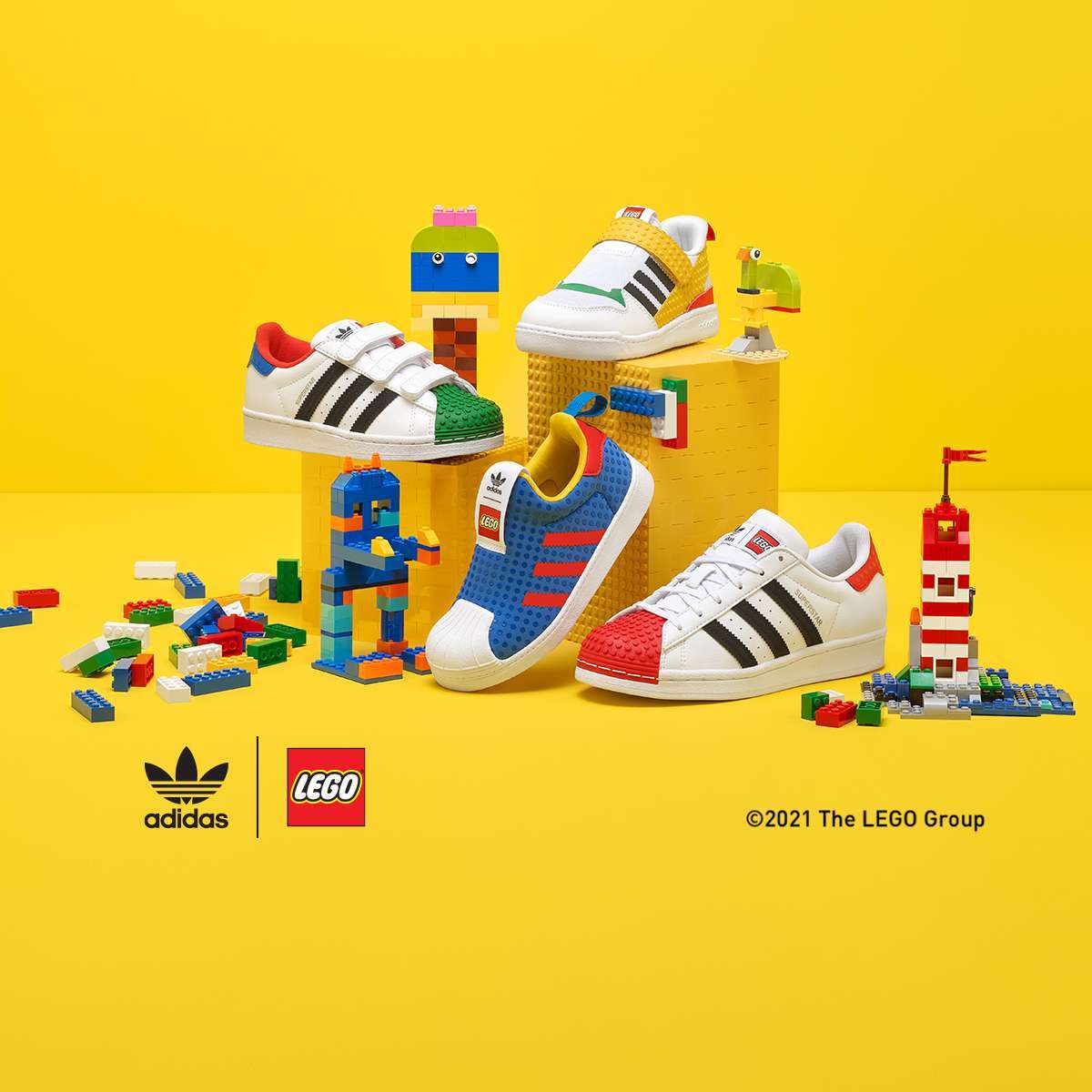 LEGO 10282 Adidas Originals Superstar Brick Built Sneaker Set Is On Sale Now ComicBook