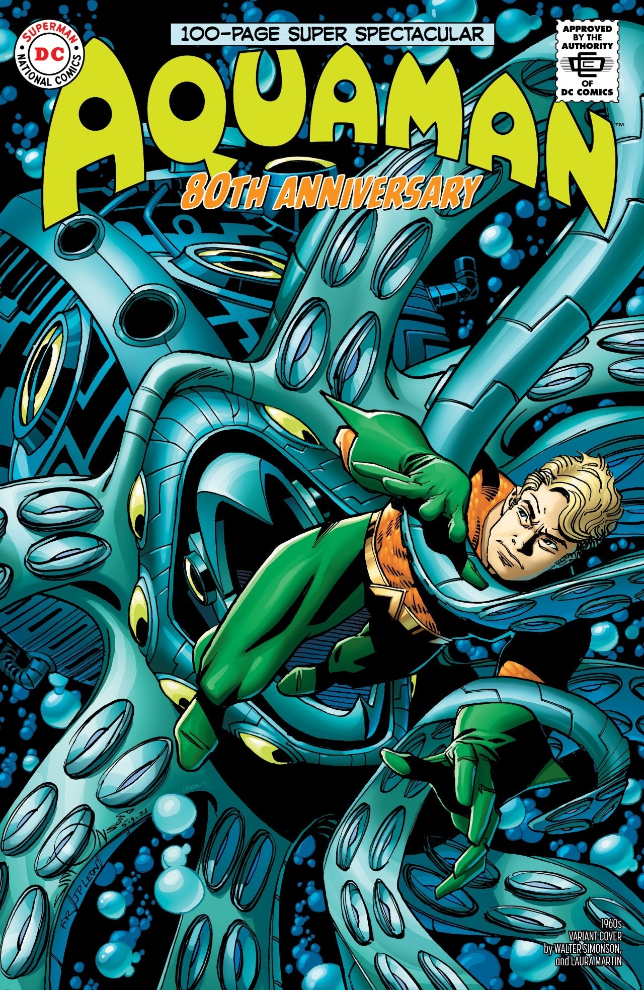 aquaman 80th anniversary cover 1960s