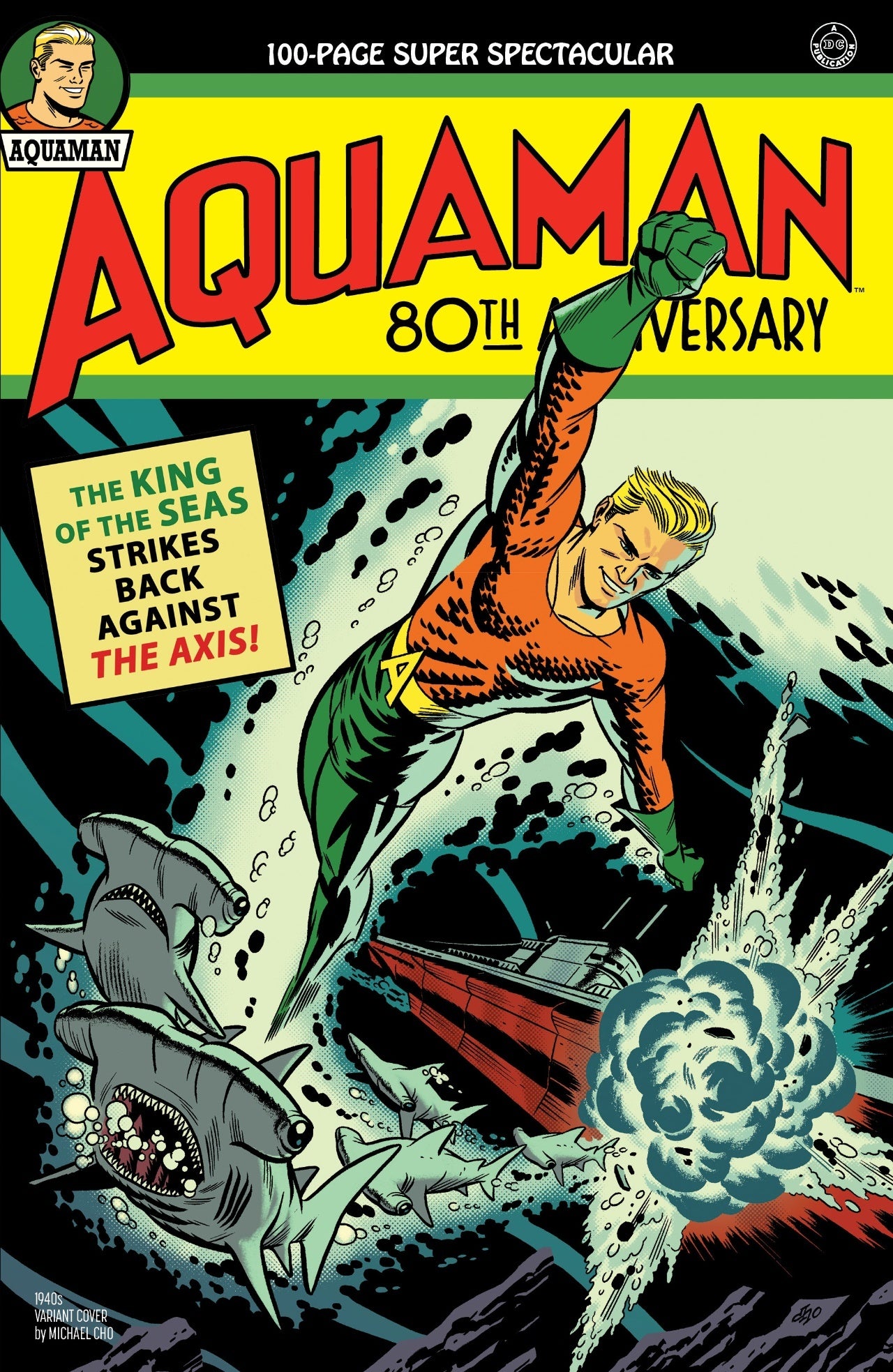 aquaman 80th anniversary cover 1940s