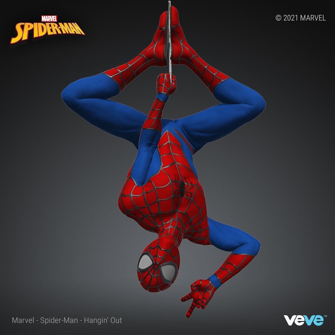 Marvel Official Spider Man NFT Hanging Pose