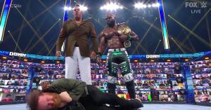 WWE’s Apollo Crews Defeats Big E in Chaotic WrestleMania Rematch on SmackDown