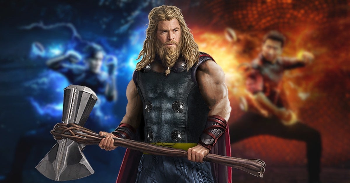 Thor Chris Hemsworth Welcomes Shang Chi Simu Liu to MCU